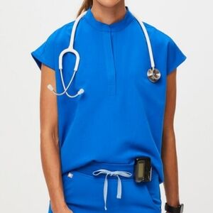 Figs Rafaella oversized Scrub Top Blue Size Large